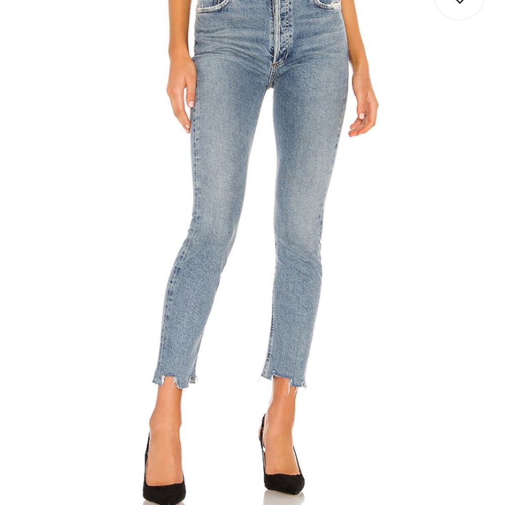 AGOLDE Nico High Rise Slim in Rooted